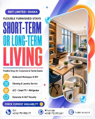 Fully Furnished 2-Room Serviced Apartment for Rent – Bashund